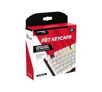 HyperX PBT Copritasti, Set Completo di Tasti, Semitrasparenti, Realizzati in PBT, Resistenti a Usura, Attrito e Solventi, Font HyperX, Strumento Rimozione Copritasti, Layout Inglese, Bianco