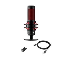 HyperX QuadCast - Microfono USB (nero-rosso) - Illuminazione HX-MICQC-BK