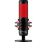 Microfono a condensatore HyperX QuadCast RGB, USB, filtro anti-pop, nero-rosso
