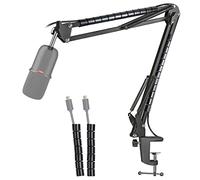 HyperX SoloCast - Braccio per microfono a forbice professionale regolabile con manicotto per cavo compatibile con microfono HyperX SoloCast di YOUSHARES