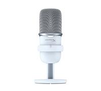 HyperX SoloCast, Microfono da gaming, USB a condensatore, Sensore Tap-To-Mute, Registrazione 24bit/96 kHz, per Gaming, Streaming, Podcast, Twitch, Youtube, Compatibile con PC/PS5/PS4, USB-C, Bianco