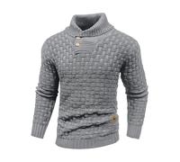 HYPESTFIT Uomo Maglione con Zip a Quarto di Dollaro con Collo a Lupetto Pullover a Manica Lunga Top Casual