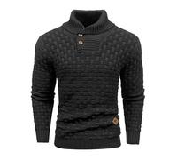 HYPESTFIT Uomo Maglione con Zip a Quarto di Dollaro con Collo a Lupetto Pullover a Manica Lunga Top Casual