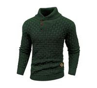 HYPESTFIT Uomo Maglione con Zip a Quarto di Dollaro con Collo a Lupetto Pullover a Manica Lunga Top Casual