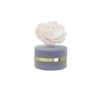 HYPNO CASA Diffusore a Bastoncini con Rosa Bianca 60ml Floccato Velluto Grigio O