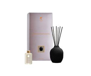HYPNO CASA GIFT SET VASO 11,5 CM NERO - LATTE & AMBRA DOLCE