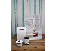 HYPNO CASA Set Candela PROFUMATA Pepe Nero 140GR. + 200ML. FRAGRANZA per DIFFUSORE A Bastoncino Made in Italy