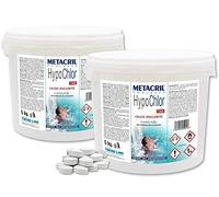 HypoChlor Tab 10Kg.(5+5) -Metacril Calcio Ipoclorito 65% in Pastiglie da 7gr.per Piscina e IDROMASSAGGIO - Spedizione IMMEDIATA