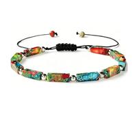 HYPYXUS Bracciale con perline ispirato al denaro, braccialetto di ricchezza e prosperità con pietra naturale, gioielli regolabili Feng Shui porta fortuna (1 PC)