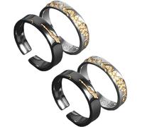 HYPYXUS ProstaMagnetic Harmony Ring, ReliefRite Anello per terapia prostatica, Anelli vitalità per R/ing magnetico, Eleganti anelli salutari e dimagranti regolabili per uomini e donne (4PcsC)
