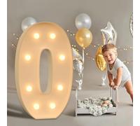 HYQFSAD Decorazione per feste con numeri luminosi, 70 cm, con numeri grandi, luci a LED per casa, feste, bar, matrimoni, festival, compleanni, regali di Natale, decorazione, numero 0, 70 cm