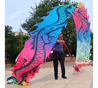 HYQING Nastro da Danza del Drago con Motivo Cinese Loong, for Il Lancio all'aperto, Fitness, colorato, a Forma di Drago, Lungo 26 piedi/33 Piedi, con Motivo a Drago.(Colorful,8 m (26 ft))