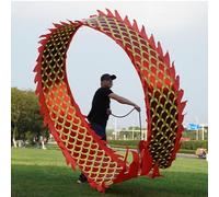 HYQING Nastro da Lancio a Forma di Drago Rosso a Due Lati, Set di Nastri da Lancio con Borsa portaoggetti, Nastro da Lancio a Forma di Drago for Fitness, for spazi Aperti.(10 m (33 ft))