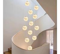 HYQJUNE Lampada A Sospensione Moderna E27 Stampa 3D Terra Lampadario Da Soggiorno Luci Pendenti Sala Da Pranzo Alberghi Ingresso Lampada Stile Futuristico Regolabile In Altezza Plafoniera(12-head)