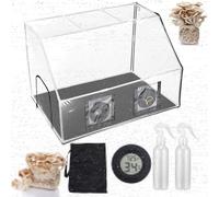 HYQNG Micologia dei funghi Still Air Box, tenda contenitore portatile per la coltivazione di funghi, kit monotubo per funghi con 2 spruzzatori e termometro, cappa aspirante micologica 90 * 60 * 60 cm