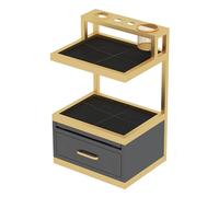 HYQOUKLR carrello da cucina su ruote, carrello portaoggetti Carrello for salone di bellezza con cassetti singoli o doppi multicolore(A,1 layer drawer)