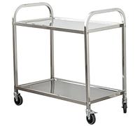 HYQOUKLR carrello da cucina su ruote, carrello portaoggetti Carrello in acciaio inossidabile con ruote, 2 o 3 livelli, diverse dimensioni(2 Layers,85 * 45 * 90)
