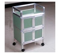 HYQOUKLR carrello da cucina su ruote, carrello portaoggetti Carrello portaoggetti con 4 ruote e 2 armadietti in diverse dimensioni e multicolore(Green,65x30x42cm)