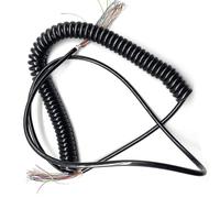 HYQOUKLR Cavo a Spirale telescopico, Cavo a Molla, Bobina telescopica in Rame Nudo da 21 Anime da 0,12 mm2, con Filo for volantino in Poliuretano, allungabile da 3 a 8 Metri(Stretch 3-4 Meters)