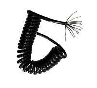 HYQOUKLR Cavo a Spirale telescopico, Cavo a Molla, Cavo a Spirale telescopico a 18 conduttori 20AWG, Bobina Retrattile (1-15 Metri)(Stretch 14 Meter)