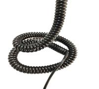 HYQOUKLR Cavo a Spirale telescopico, Cavo a Molla, Cavo di Alimentazione telescopico a Spirale a 2 Anime 13AWG/15AWG Nero, Cavo Retrattile da 1 a 8 m(2 Core 13AWG 8 Meters Line)