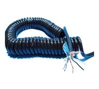 HYQOUKLR Cavo a Spirale telescopico, Cavo a Molla, Cavo di prolunga Retrattile a Molla for impieghi gravosi, Spirale, allungabile da 1 a 15 Metri(Stretch 3 Meter)