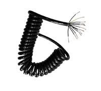 HYQOUKLR Cavo a Spirale telescopico, Cavo a Molla, Filo telescopico a Spirale a Molla 9 conduttori 15AWG Bobina Retrattile 3-4 m Dritto 1-2 m Allungato(Strecth 1 Meter)