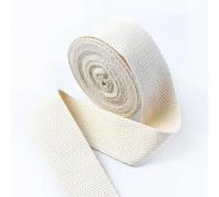 HYQOUKLR Cinghie Resistenti, Cinghie Piatte, Nastro di Cotone for Cucito Fai da Te, Multicolore, 20-38 mm, 5 Metri, 1,3 mm(Beige,25mm)