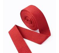 HYQOUKLR Cinghie Resistenti, Cinghie Piatte, Nastro di Cotone for Cucito Fai da Te, Multicolore, 20-38 mm, 5 Metri, 1,3 mm(Red,38mm)