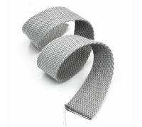 HYQOUKLR Cinghie Resistenti, Cinghie Piatte, Nastro di Cotone for Cucito Fai da Te, Multicolore, 20-38 mm, 5 Metri, 1,3 mm(Grey,32mm)