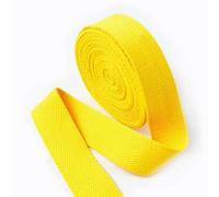 HYQOUKLR Cinghie Resistenti, Cinghie Piatte, Nastro di Cotone for Cucito Fai da Te, Multicolore, 20-38 mm, 5 Metri, 1,3 mm(Yellow,38mm)