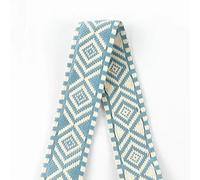 HYQOUKLR Cinghie Resistenti, Cinghie Piatte, Nastro in Cotone Jacquard 38 mm Multicolore 5 Metri(Rd603-blue)