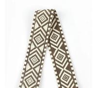 HYQOUKLR Cinghie Resistenti, Cinghie Piatte, Nastro in Cotone Jacquard 38 mm Multicolore 5 Metri(Rd603-coffee)