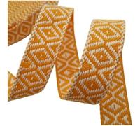 HYQOUKLR Cinghie Resistenti, Cinghie Piatte, Nastro in Cotone Jacquard 38 mm Multicolore 5 Metri(Rd825-yellow)