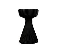 HYQOUKLR comodino, tavolino da caffè, Tavolino da caffè rotondo pieghevole 13x21 pollici con piano in vetro for patio, soggiorno, balcone, giardino, multicolore(Black+gray Glass)