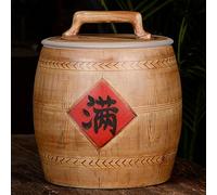 HYQOUKLR Contenitore sigillato per la, Barattoli for la conservazione del riso, contenitori for la conservazione degli alimenti sigillati, distributori di cibo in ceramica con maniglia(5kg)