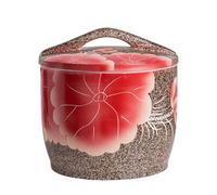 HYQOUKLR Contenitore sigillato per la, Con coperchio in ceramica for riso, contenitore for alimenti classico, contenitore for riso, bottiglia in porcellana(15kg)
