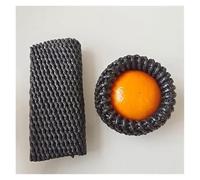 HYQOUKLR Copertura Protettiva Antiurto, 400 Pezzi 14 × 7 cm Antiurto Elastico anticollisione Schiuma Rete Uova Verdura Proteggere imballaggio Borsa a Rete(Black)