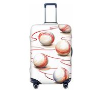 HYQOUKLR Coperture per valigie, Coprivaligia antigraffio con fiori viola e bianchi, arancione e limone, adatto for valigie da 23-26 pollici(Playing Baseball,S)