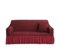 HYQOUKLR copridivano a L, regalo per il papà, Copridivano elasticizzato con gonna arricciata, sfoderabile, for soggiorno, diverse misure, multicolore(E,3Seater)