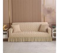 HYQOUKLR copridivano a L, regalo per il papà, Copridivano elastico, confezione da 5 pezzi, colore caffè/cachi, diverse misure(Khaki,1 Seat 90-140cm)