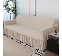 HYQOUKLR copridivano a L, regalo per il papà, Copridivano elastico in tessuto jacquard protettivo(Beige,S)
