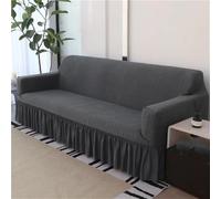 HYQOUKLR copridivano a L, regalo per il papà, Copridivano elastico in tessuto jacquard protettivo(Dark Gray,S)