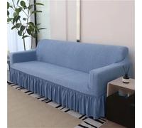 HYQOUKLR copridivano a L, regalo per il papà, Copridivano elastico in tessuto jacquard protettivo(Lake Blue,L)