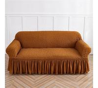 HYQOUKLR copridivano a L, regalo per il papà, Copridivano in seersucker con orlo a balze multicolore, diverse misure(Ztkjbh005,235x300cm)