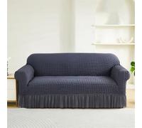 HYQOUKLR copridivano a L, regalo per il papà, Copridivano in seersucker con orlo a balze multicolore, diverse misure(Ztkjbh001,235x300cm)