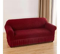 HYQOUKLR copridivano a L, regalo per il papà, Copridivano in seersucker con orlo a balze multicolore, diverse misure(Ztkjbh008,190x230cm)