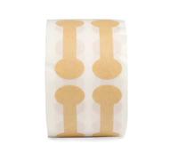HYQOUKLR Etichette per i Prezzi dei Gioielli, Cartoncini autoadesivi for Orecchini in Carta Kraft Segnaprezzi for Gioielli Multicolor 10 Rotoli da 5000 Pezzi(Brown)