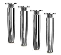 HYQOUKLR Gambe per mobili regolabili, 4pcs Tapered Metal Table Legs Screws Non-Slip Base Multicolor 8-20cm for Sofa Cabinet(Silber,15cm)