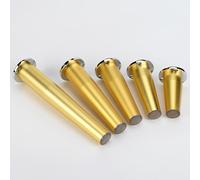 HYQOUKLR Gambe per mobili regolabili, 4pcs Tapered Metal Table Legs Screws Non-Slip Base Multicolor 8-20cm for Sofa Cabinet(Gold,12cm)